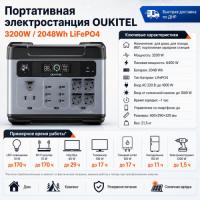 Портативная электростанция Oukitel P2001E PRO 3200W / 2048Wh LiFePO4 в ДНР (Донецке)